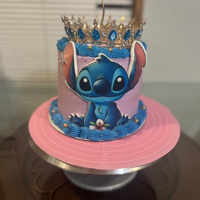 #Crowncake Blow Away Glitter Cake 6 Inch 4 Layer 