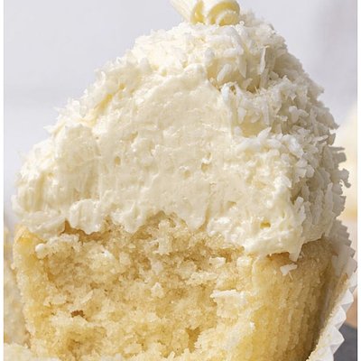 Sour Cream Coconut Cupcakes 