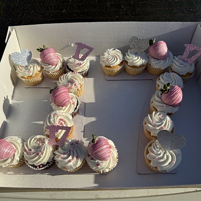 Custom Number Cupcakes 