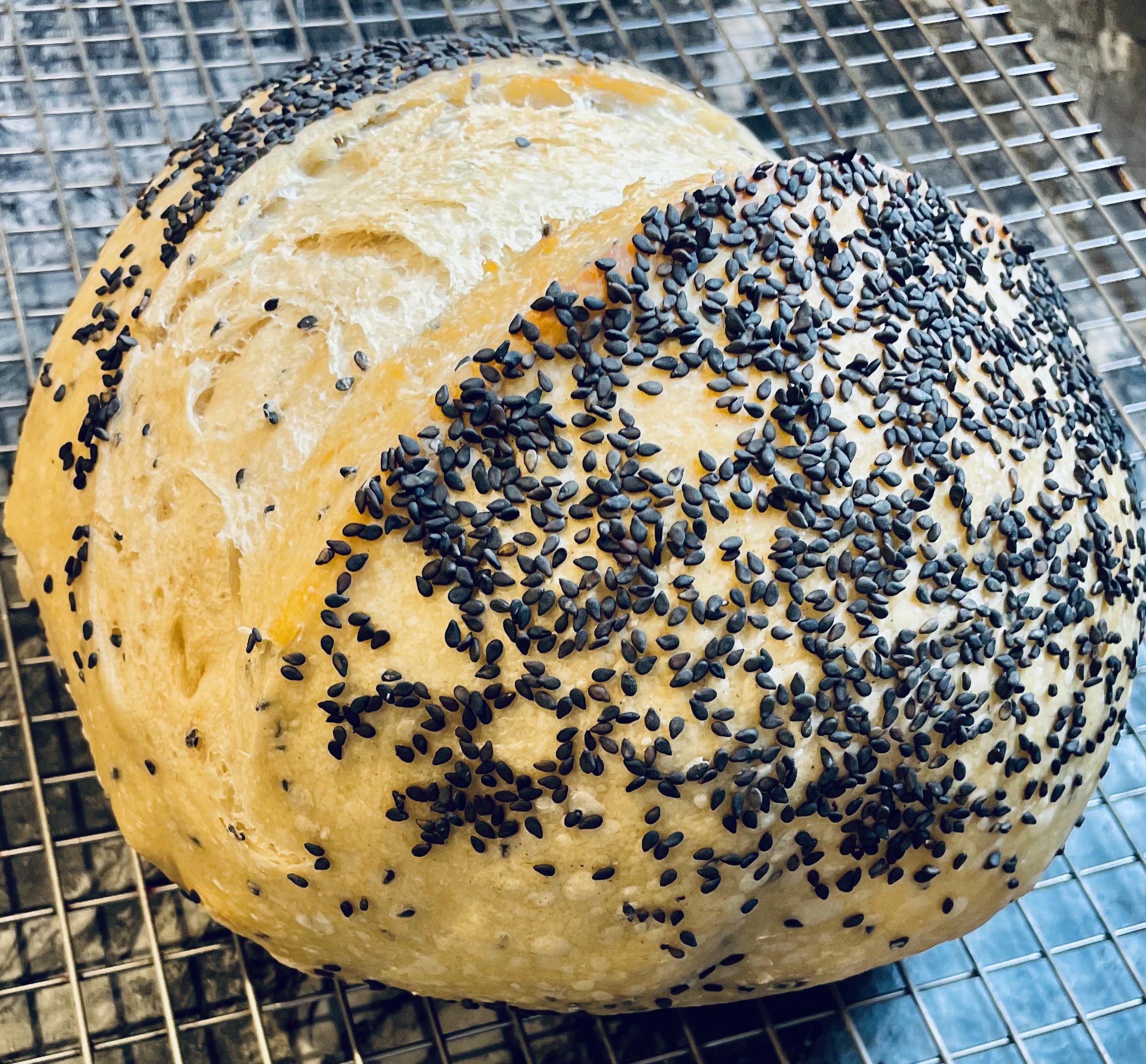 Black Sesame Sourdough Boule