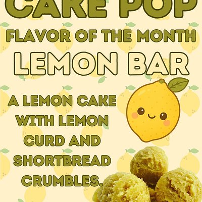 Cake Pop Flavor Of The Month - Lemon Bar