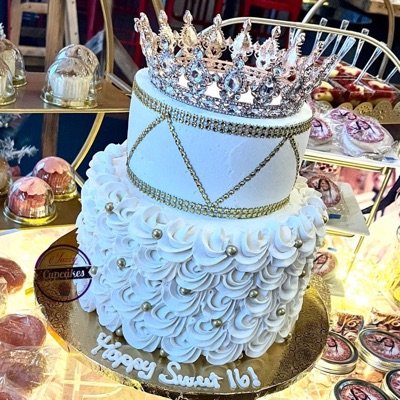 2 Tier Cake(Feeds Up To 40 Guests)(1-2 Colors)
