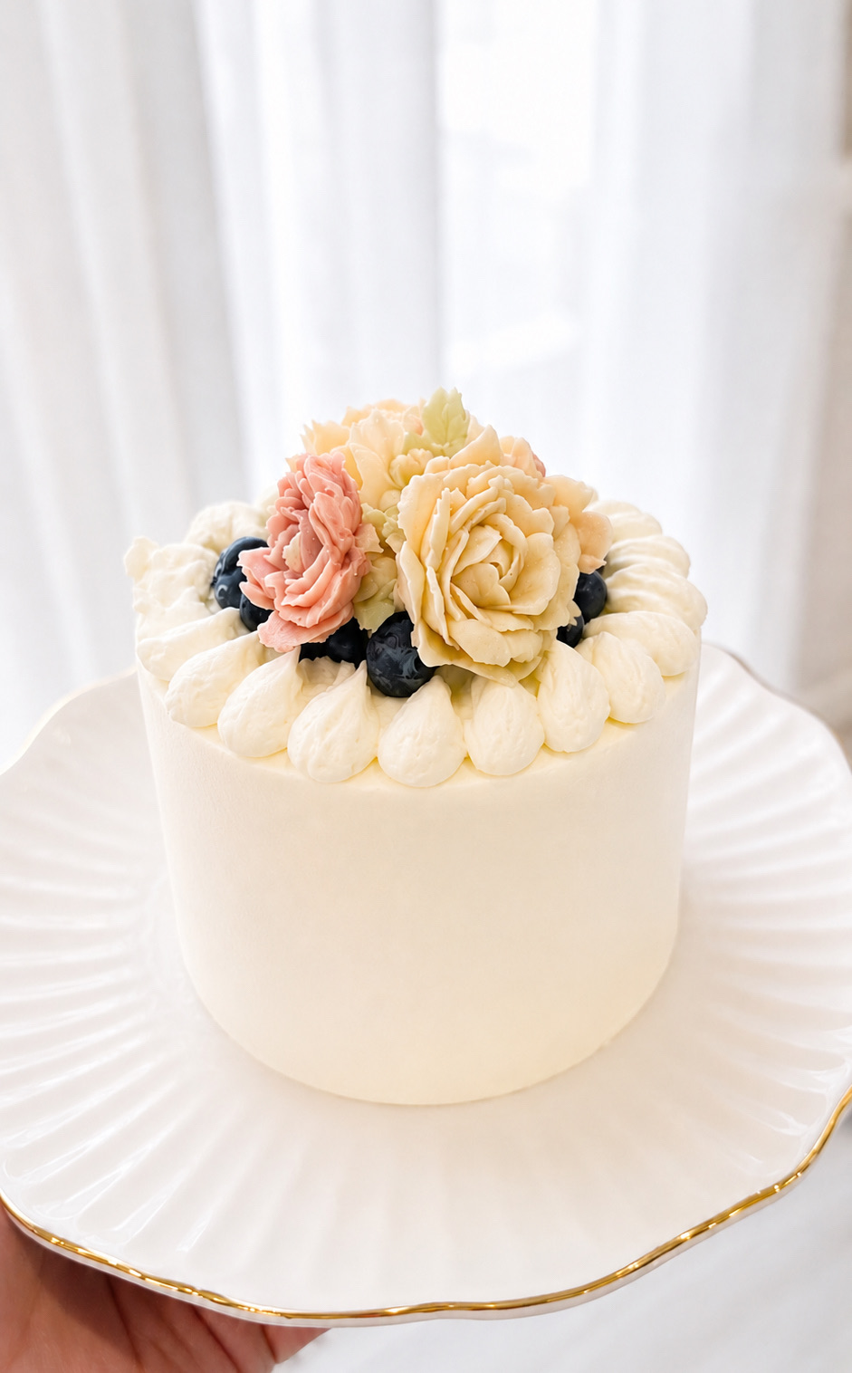 4” Floral (Fruit of your choice) Cake