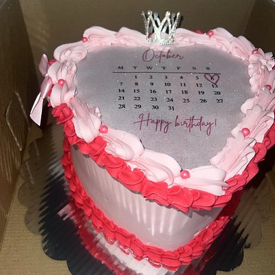 8” Burning Calendar Cake