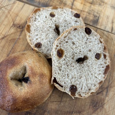 Sourdough Cinnamon raisin bagels Half Dozen (6)