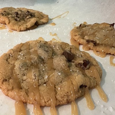 Chocolate Sea Salt Caramel Cookies 