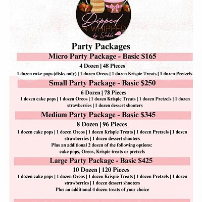 TREAT TABLE PACKAGES 