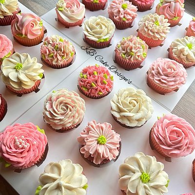 Fancy Floral Cupcakes One Dozen