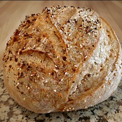 Sourdough Everything Seasoning Bagel Loaf