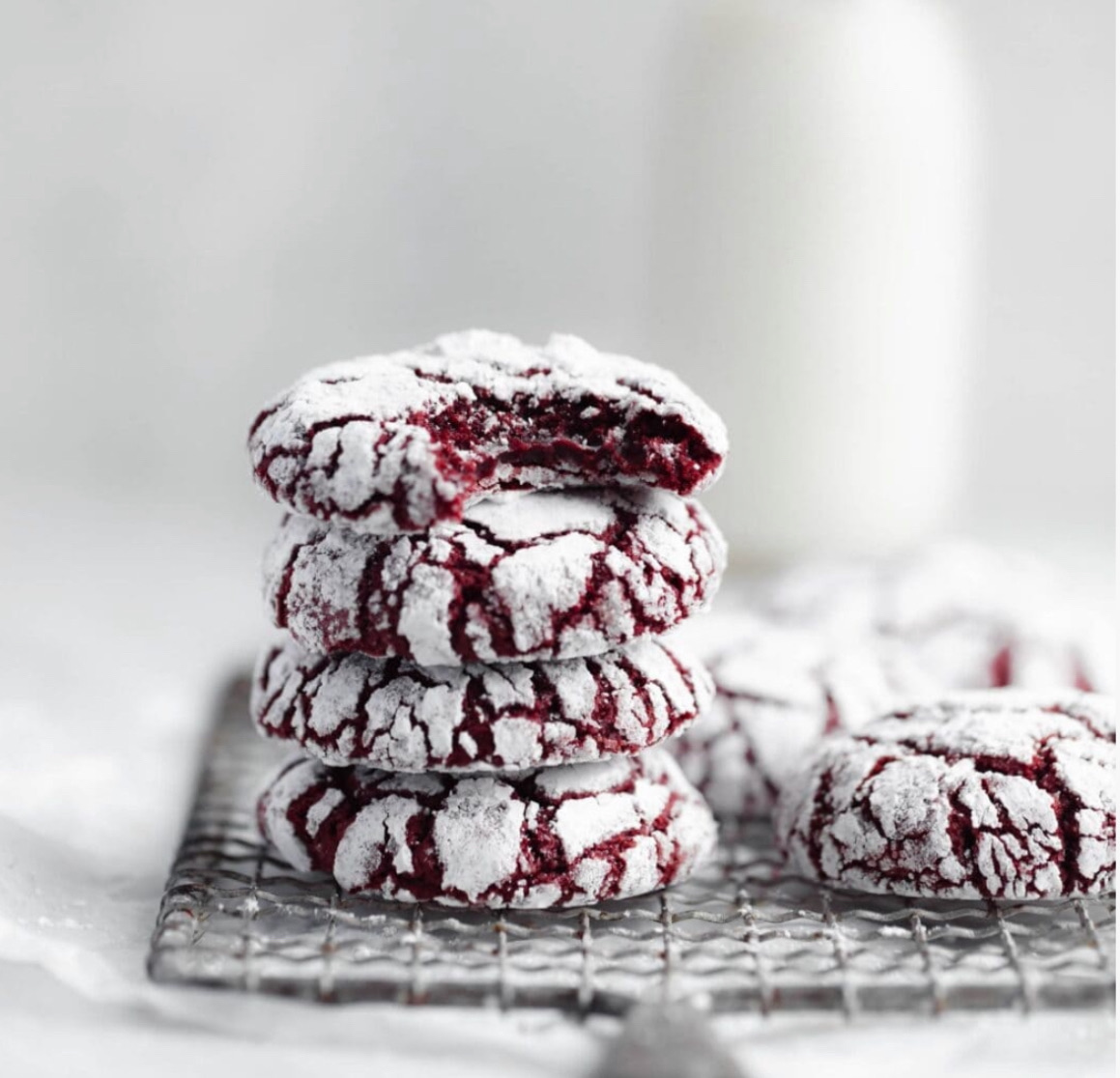 Red Velvet Crinkle Cookie