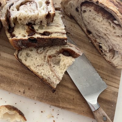 Organic Cinnamon Raisin Swirl Sourdough 