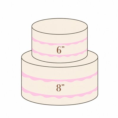 Small Two-Tier Cake (6”, 8”)