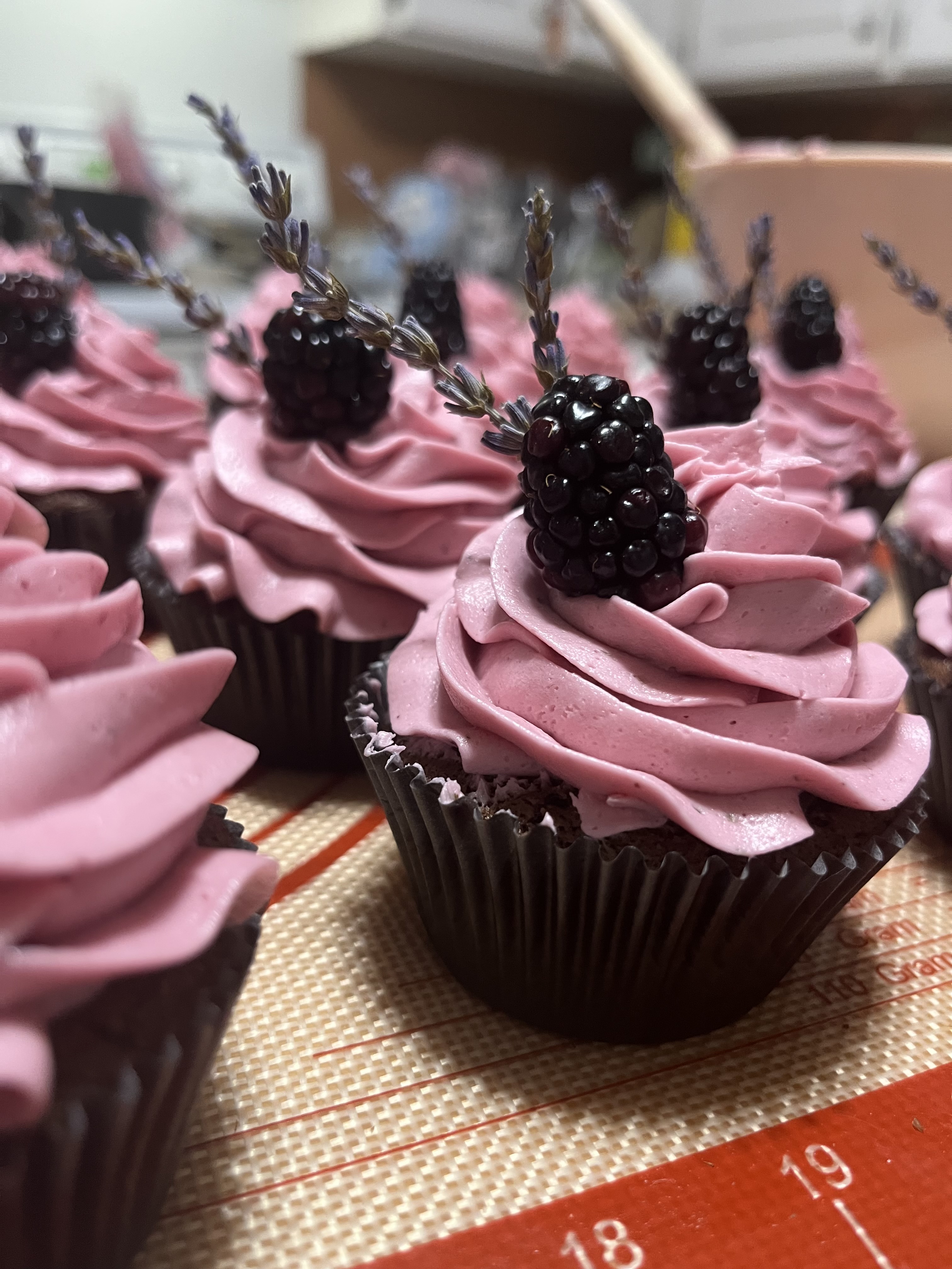 BlackBerry Lavender Cupcakes 12 Servings
