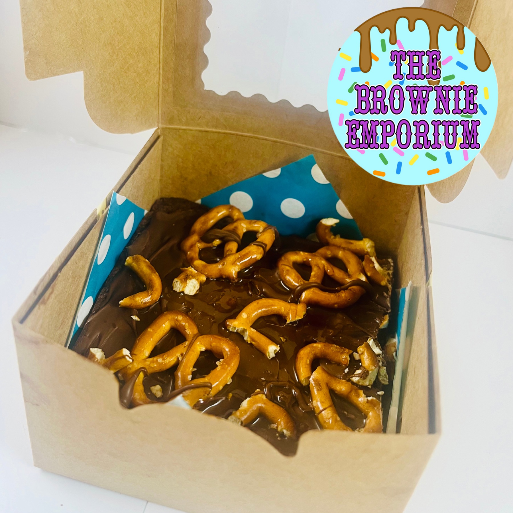 The Brownie Emporiums Caramel & Salted Pretzel Enticing Favorite