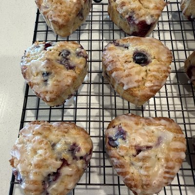 Blueberry Scones With A Vanilla Drizzle (6)