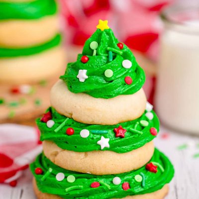 Stacked Christmas Tree Cookie