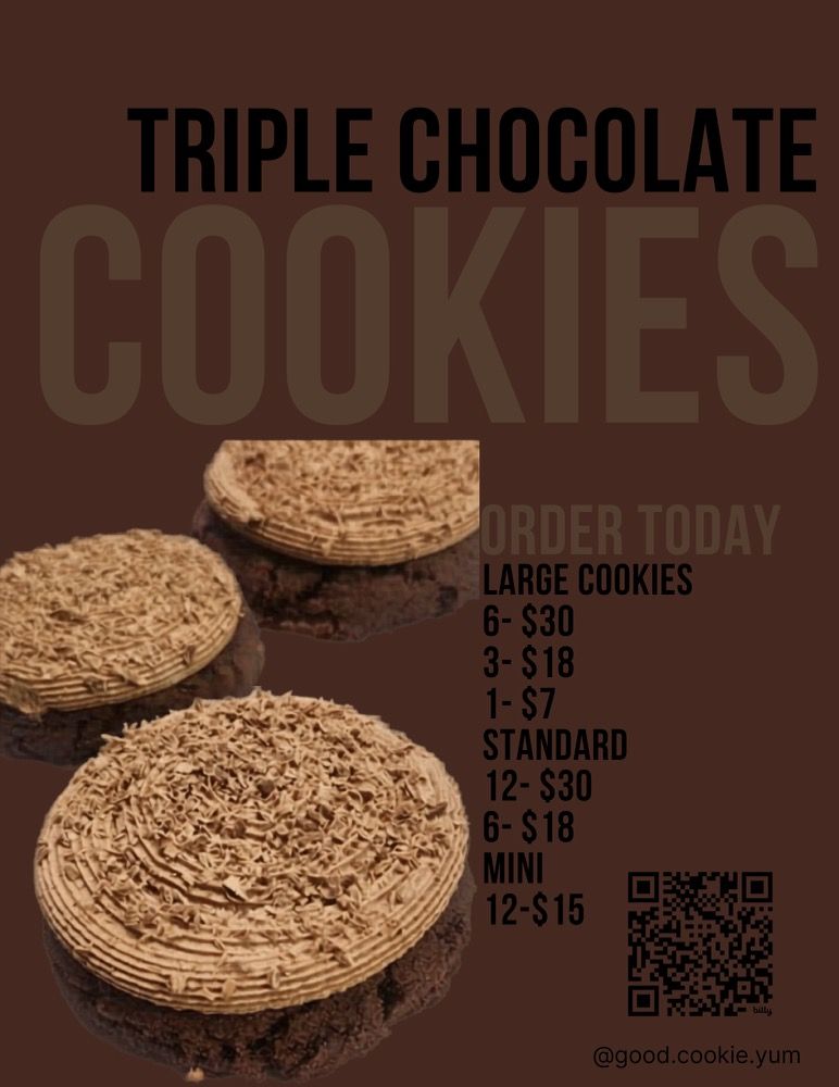 Triple Chocolate Cookie (Large 6-Pack) 