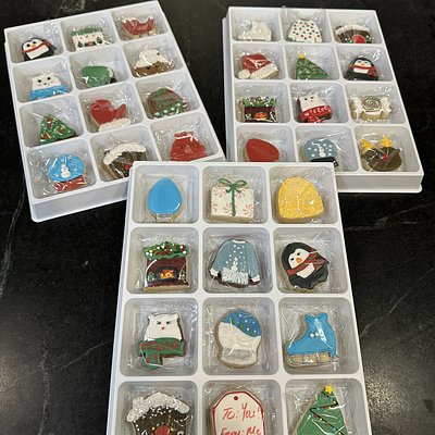 12 Day Advent Cookies In Box 