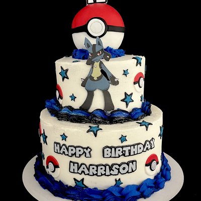 2 tier stacked cake