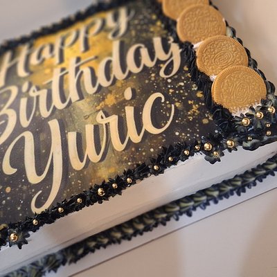 9x 13 Sheet Cake 2 Layer Edile Image