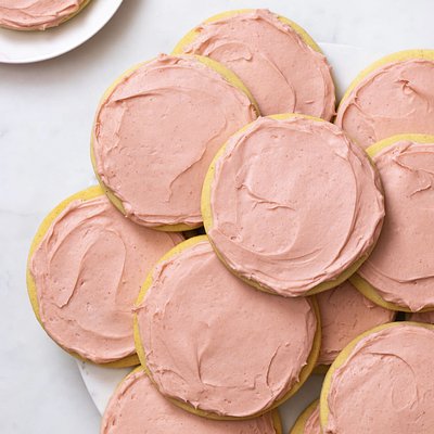 Pink Sugar Cookies Xl Sized 1/2 Dozen 