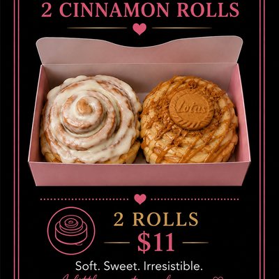 2 For $11 Cinnamon Rolls