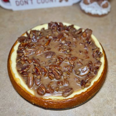 Pecan Cheesecake Slice