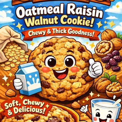 Oatmeal Raisin Cookies With Walnuts 