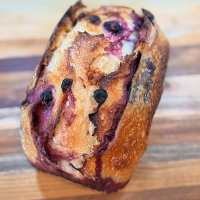 Lemon Blueberry Cream Cheese Sourdough Loaf
