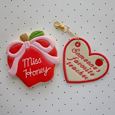 Custom Teacher Set Bag Tag and Cookie