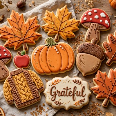  4 Fall Theme Cookie Set