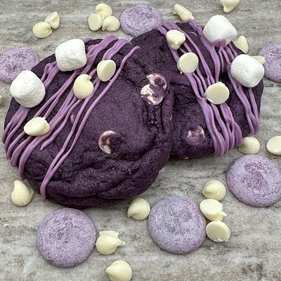 Ube Cookie With White Chocolate Chips