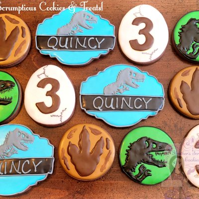 Jurassic Park Birthday Sugar Cookies