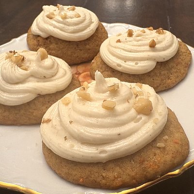 Carrot Cake Cookies With  Cream Cheese Icing - one dozen 