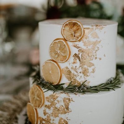 Rosemary & Dried Orange Tiered Cake
