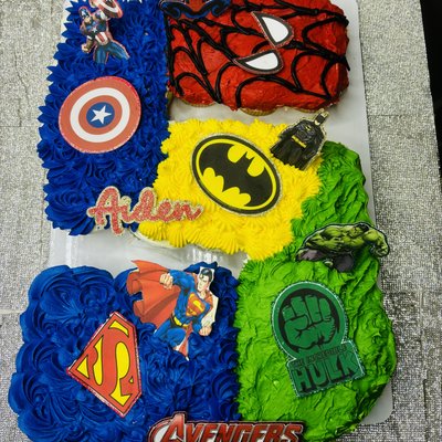 Multiple Character Cupcake Cake 