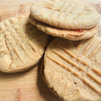June Special 4- Sourdough Peanut Butter And Jelly Cookie Sandwich