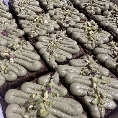 Pistachio Chocolate Brownies 