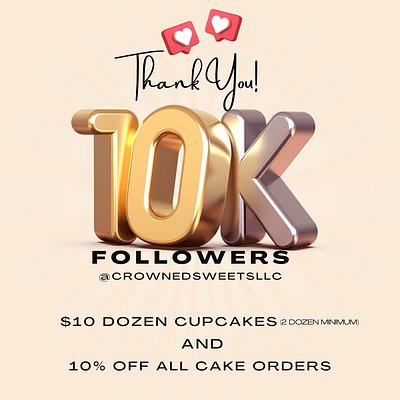 10K Followers ✨$10 Cupcakes✨
