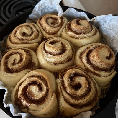 Sourdough Cream Cheese Cinnamon Rolls - Pan