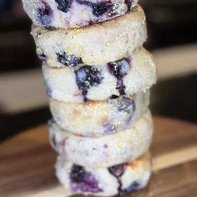 🫐 Blueberry Sourdough English Muffins 🫐