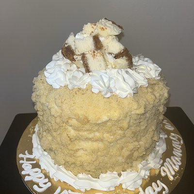 8” Lemon Crunch Cake W/Cheesecake