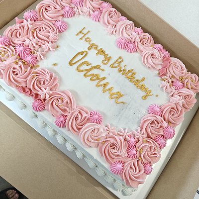 1/2 Sheet Cake