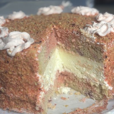 Cheesecake Stuffed Cake