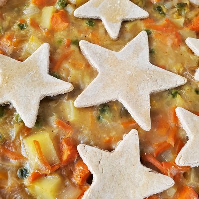 Curried Pot Pie w/ Seasonal Cutouts