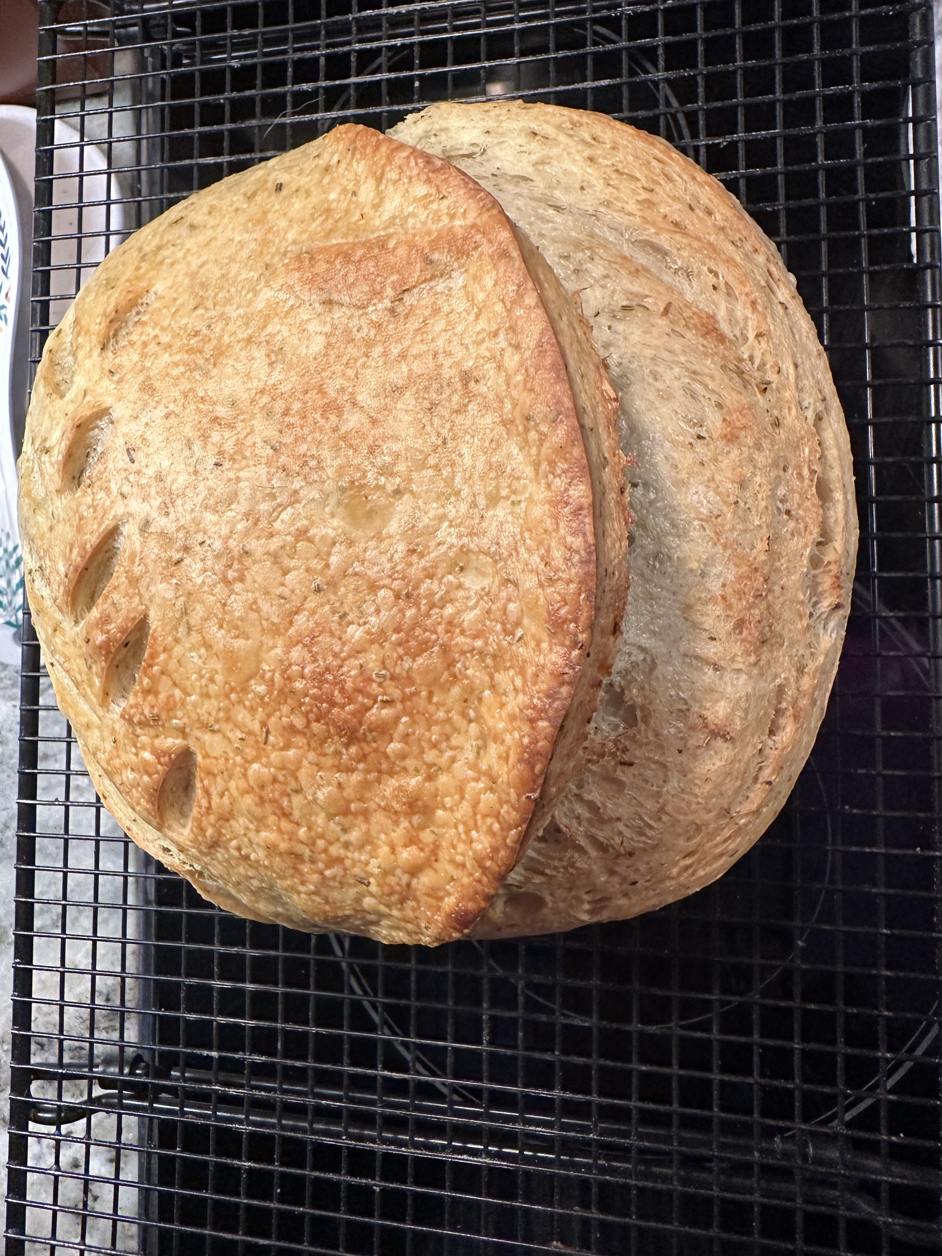 Rosemary Olive Oil Sourdough Boule