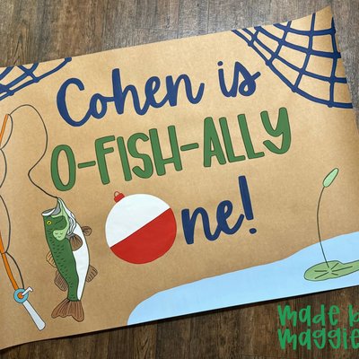 O-FISH-ALLY One Birthday Banner