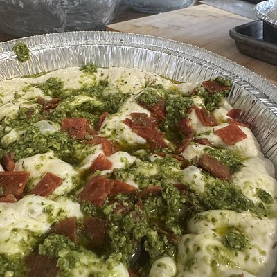 Pesto pepperoni Focaccia 
