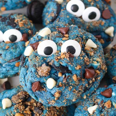 Gourmet Cookie Monster Cookies Made From Scratch 