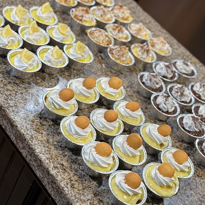 Mini Cream Or  Streusel Crumb Topped Pies 